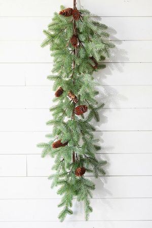 Christmas Garlands | 45" Pe Fir Pine With Cones Garland Christmas Garlands Christmas Garlands