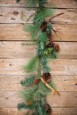 Christmas Garlands | 6′ Christmas Pine & Antler Garland Christmas Garlands Christmas Garlands