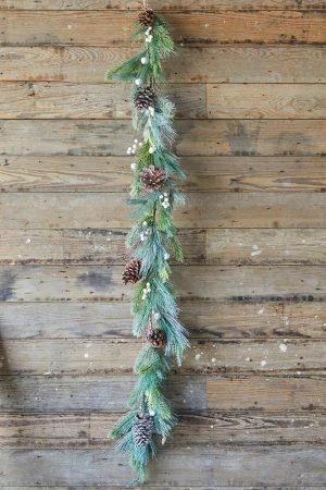 Christmas Garlands | 6′ Pine Berry Bell Garland Christmas Garlands Christmas Garlands