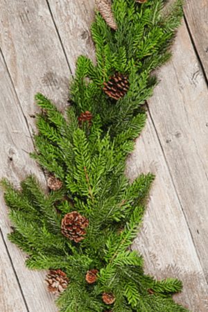 Christmas Garlands | 60" Noble Cedar Cone Tablepiece Christmas Garlands Christmas Garlands