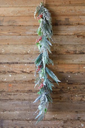 Christmas Garlands | 65" Flocked Fern Garland Christmas Garlands Christmas Garlands