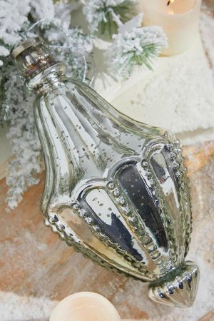 Christmas Ornaments | 10" Catherdral Antique Mercury Glass Ornament Christmas Decor Christmas Ornaments