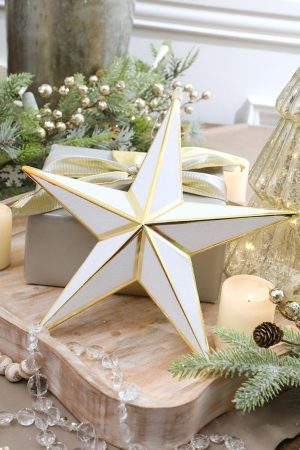 Christmas Ornaments | 12" Borealis Glitter Star Ornament Christmas Decor Christmas Ornaments