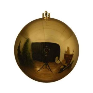 Christmas Ornaments | Light Gold Shatterproof Ornament – 20Cm Diameter Christmas Decor Christmas Ornaments