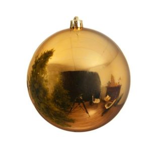 Christmas Shatterproof | Light Gold Shatterproof Christmas Ornaments – 25Cm Diameter Christmas Decor Christmas Ornaments