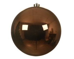 Christmas Shatterproof | Walnut Shatterproof Ornament – 14Cm Diameter Christmas Decor Brown