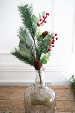 Christmas Sprays | 29" Mixed Pine Berry Cone Spray Christmas Decor Christmas Sprays