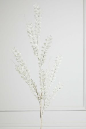 Christmas Sprays | 34" White Glitter Fern Spray Christmas Decor Christmas Sprays