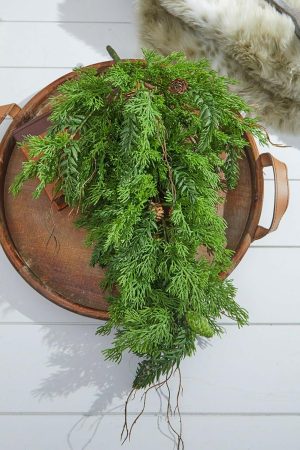 Christmas Teardrops | 32" Christmas Cedar/Hemlock Swag Christmas Greenery Christmas Teardrops