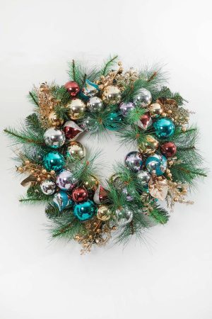 Christmas Wreaths | 24" Elegant Mixed Wreath Christmas Greenery Christmas Wreaths