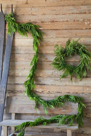 Natural Greenery | 192" Real Touch Norfolk Pine Garland Christmas Greenery Natural Greenery