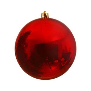 Christmas Shatterproof | Christmas Red Shatterproof Christmas Ornaments – 20Cm Diameter Christmas Decor Christmas Shatterproof